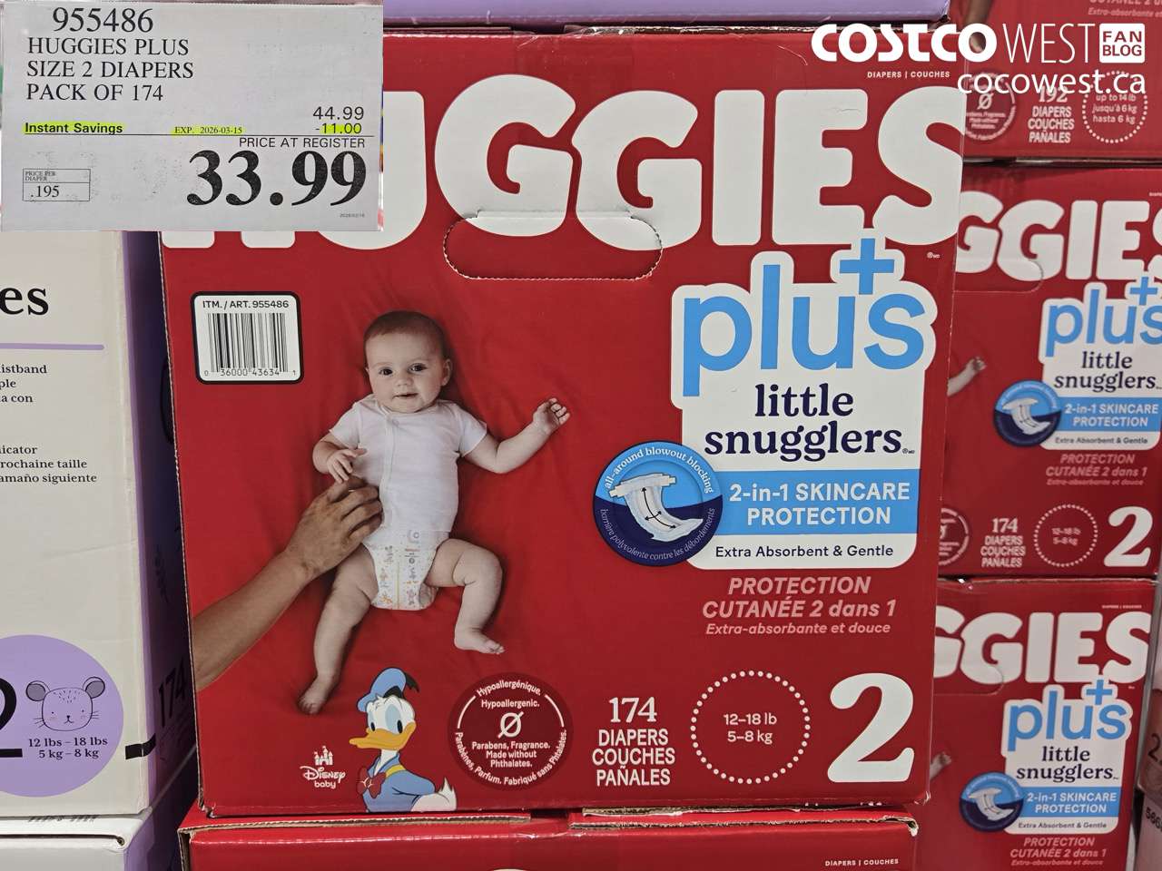 HUGGIES PLUS SIZE 2 DIAPERS PACK OF 174