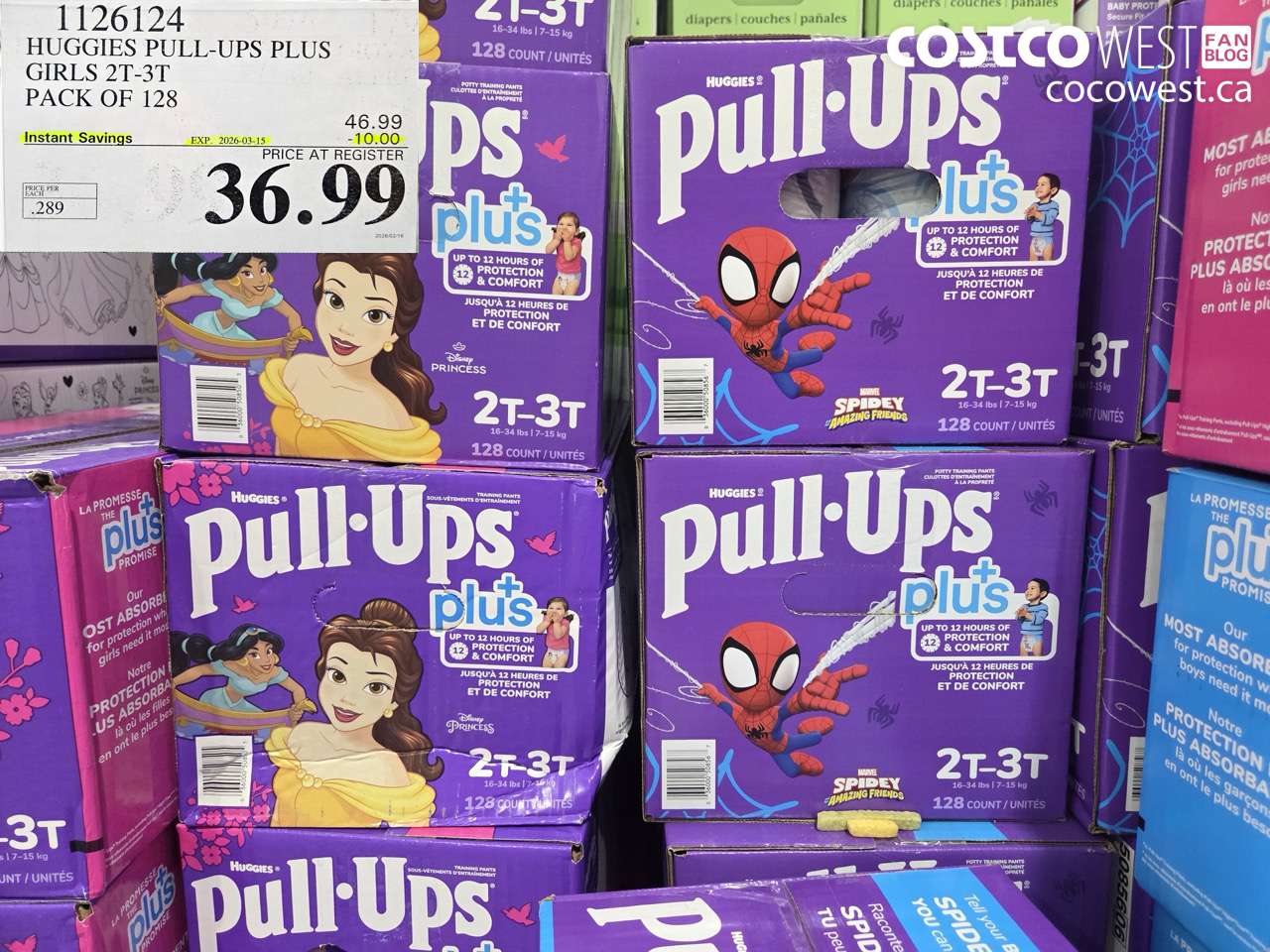 HUGGIES PULL-UPS PLUS GIRLS 2T-3T PACK OF 128