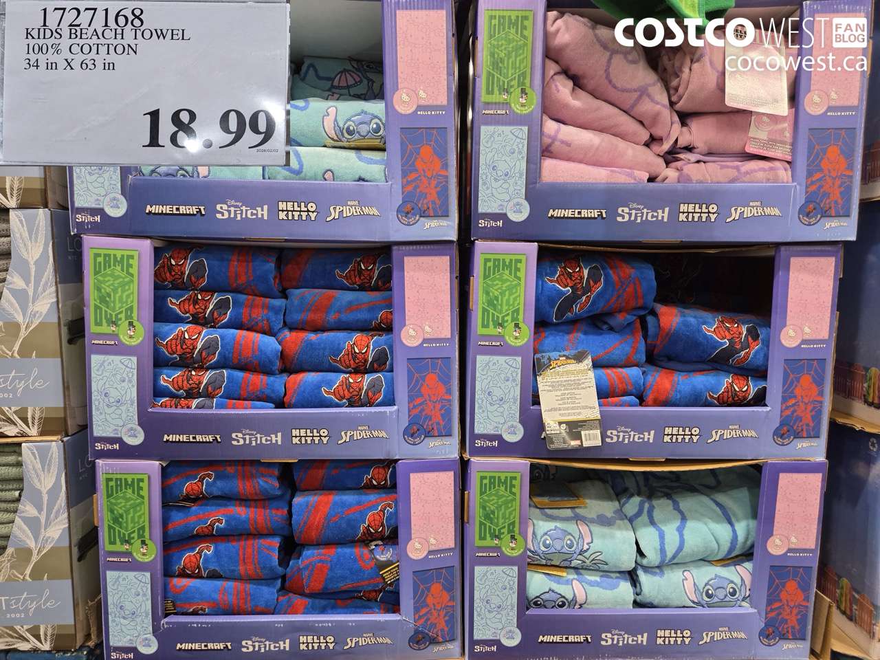 KIDS BEACH TOWEL 100% COTTON 34 IN X 63 IN