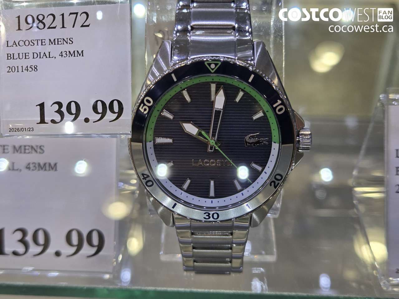 LACOSTE MENS BLUE DIAL, 43MM 2011458