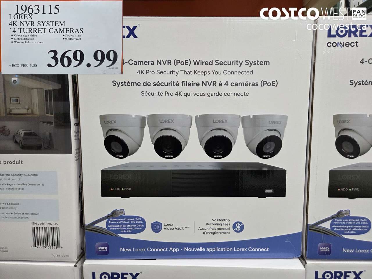 LOREX 4K NVR SYSTEM 4 TURRET CAMERAS