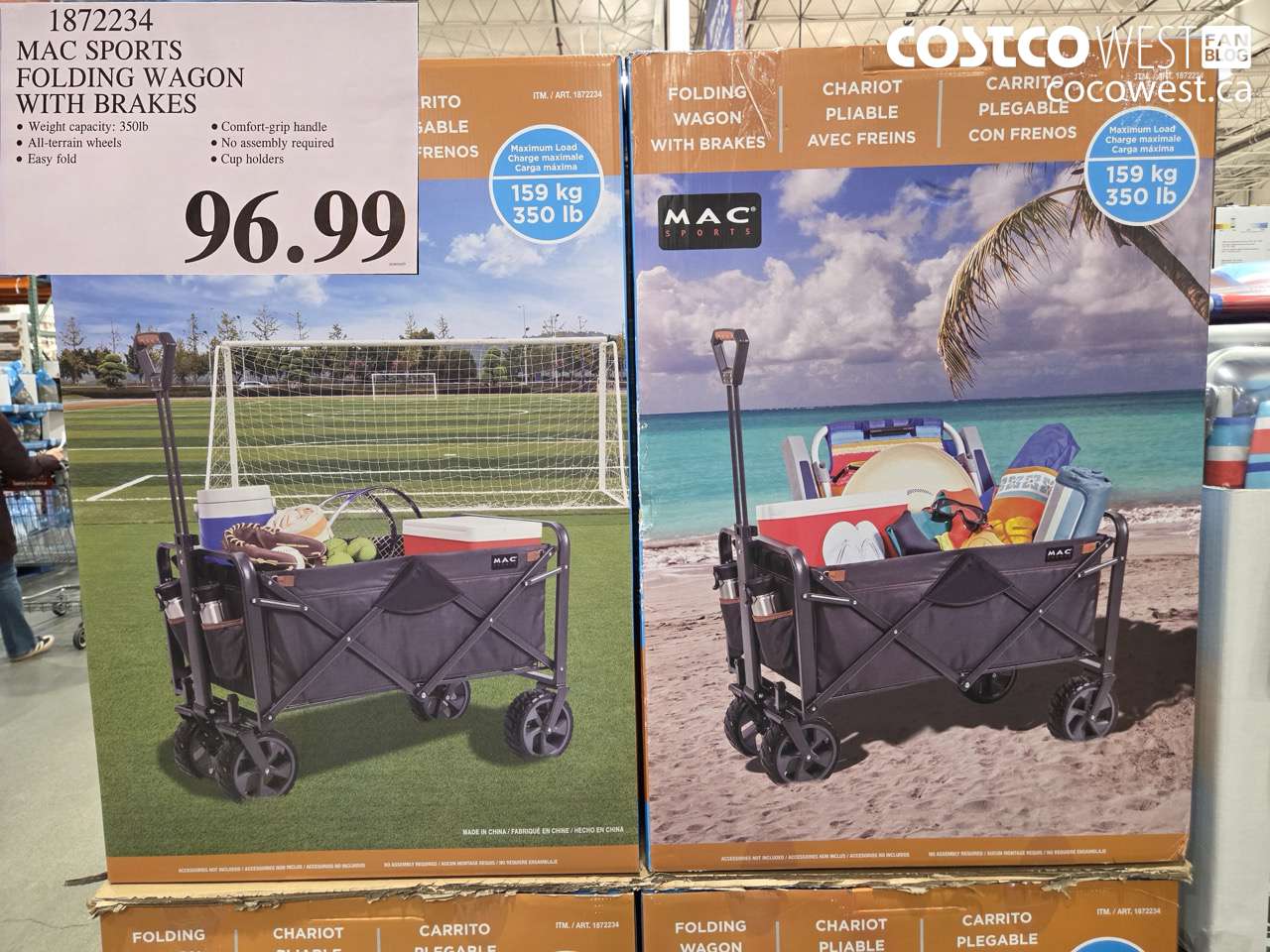 mac sports folding wagon with brakes