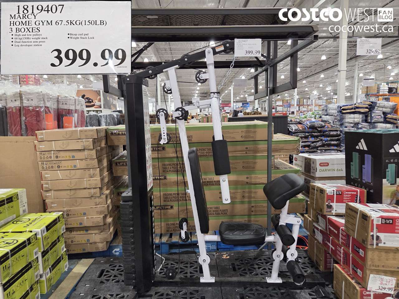marcy home gym 675kg150lb 3 boxes
