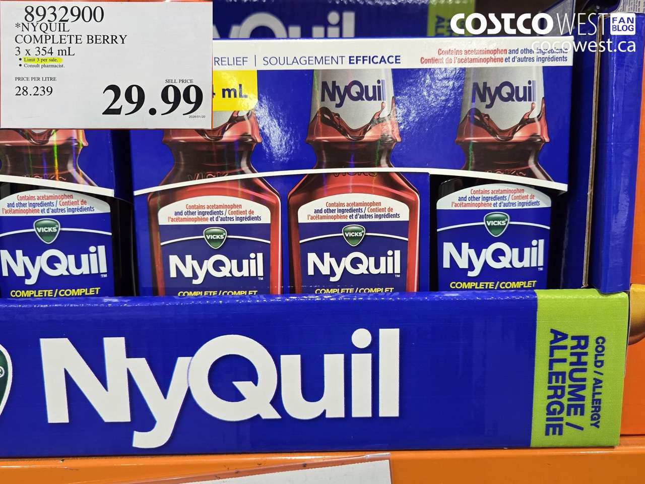 NYQUIL COMPLETE BERRY 3 x 354ml