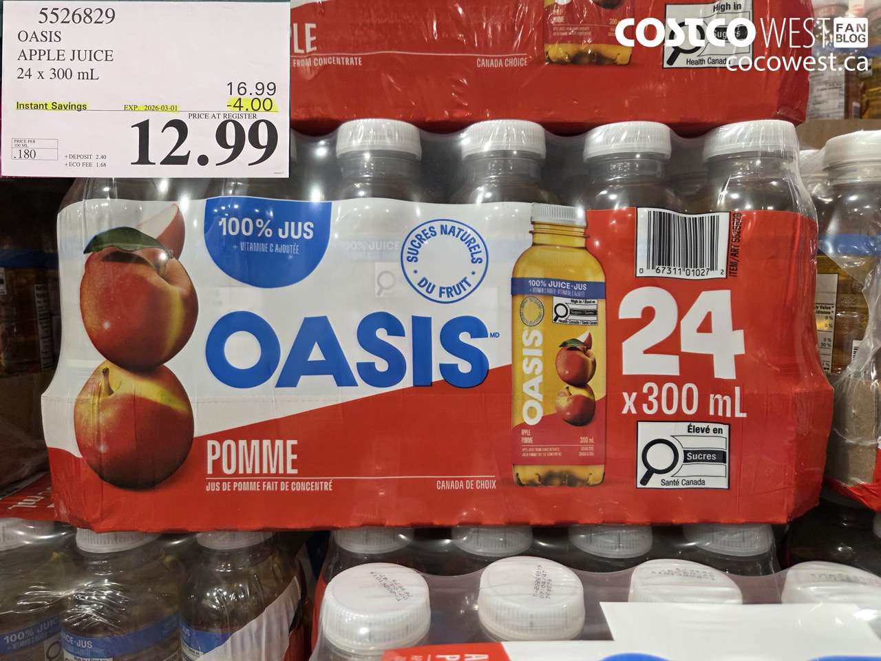 oasis apple juice 24 x 300 ml