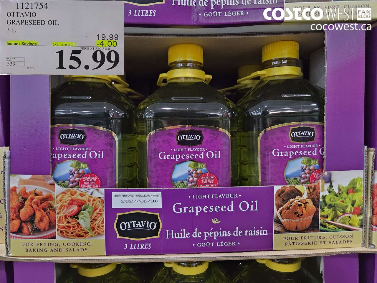 OTTAVIO GRAPESEED OIL 3 L