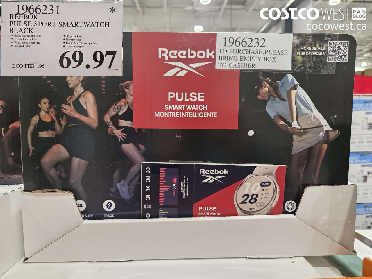 reebok pulse sport smartwatch black