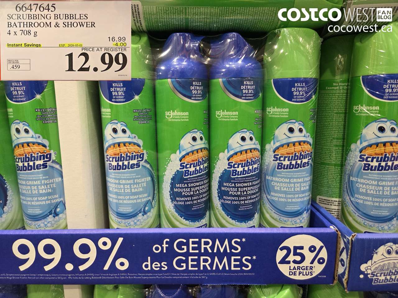 scrubbing bubbles bathroom  shower 4 x 708g