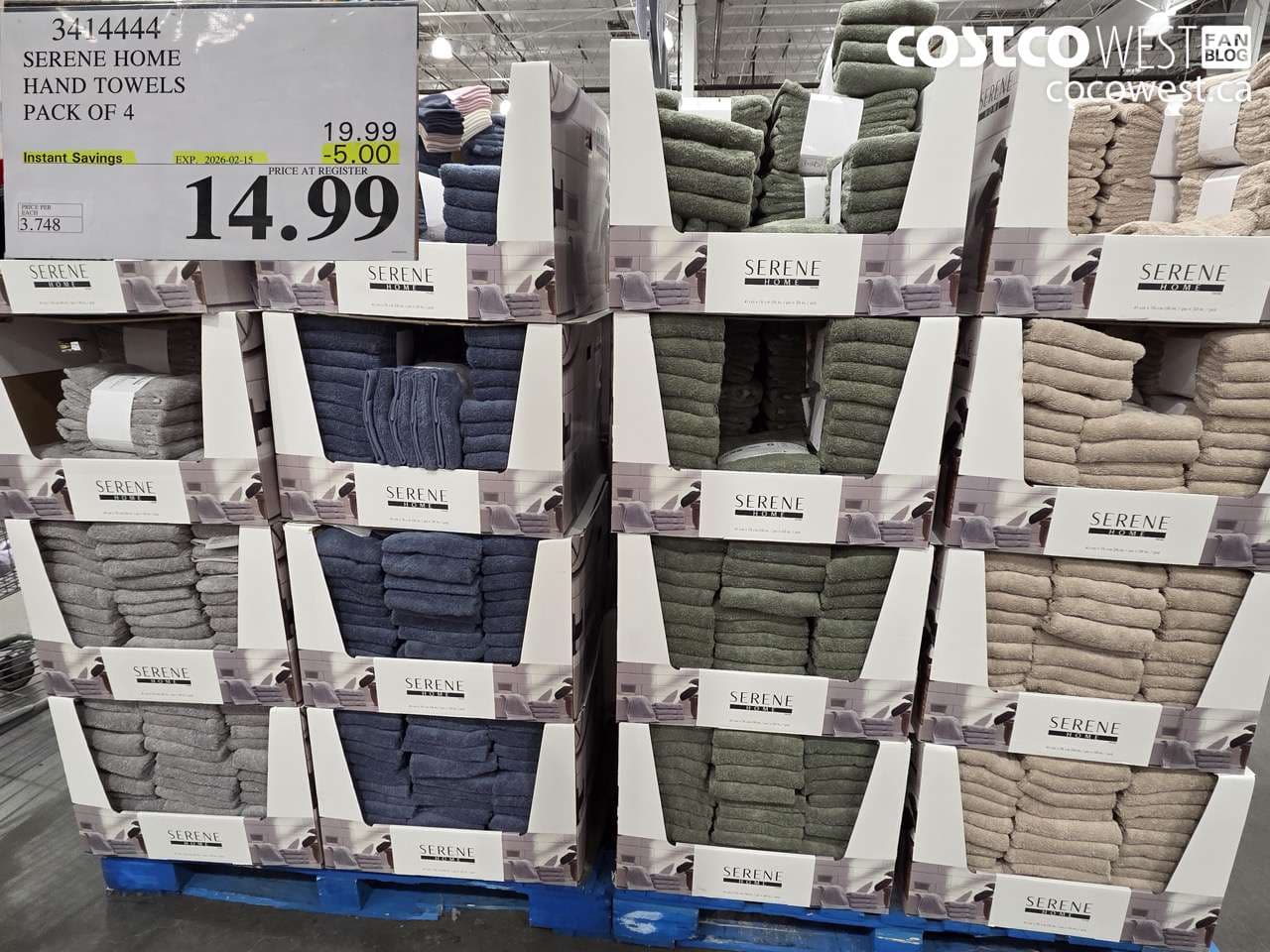 SERENE HOME HAND TOWELS PACK OF 4