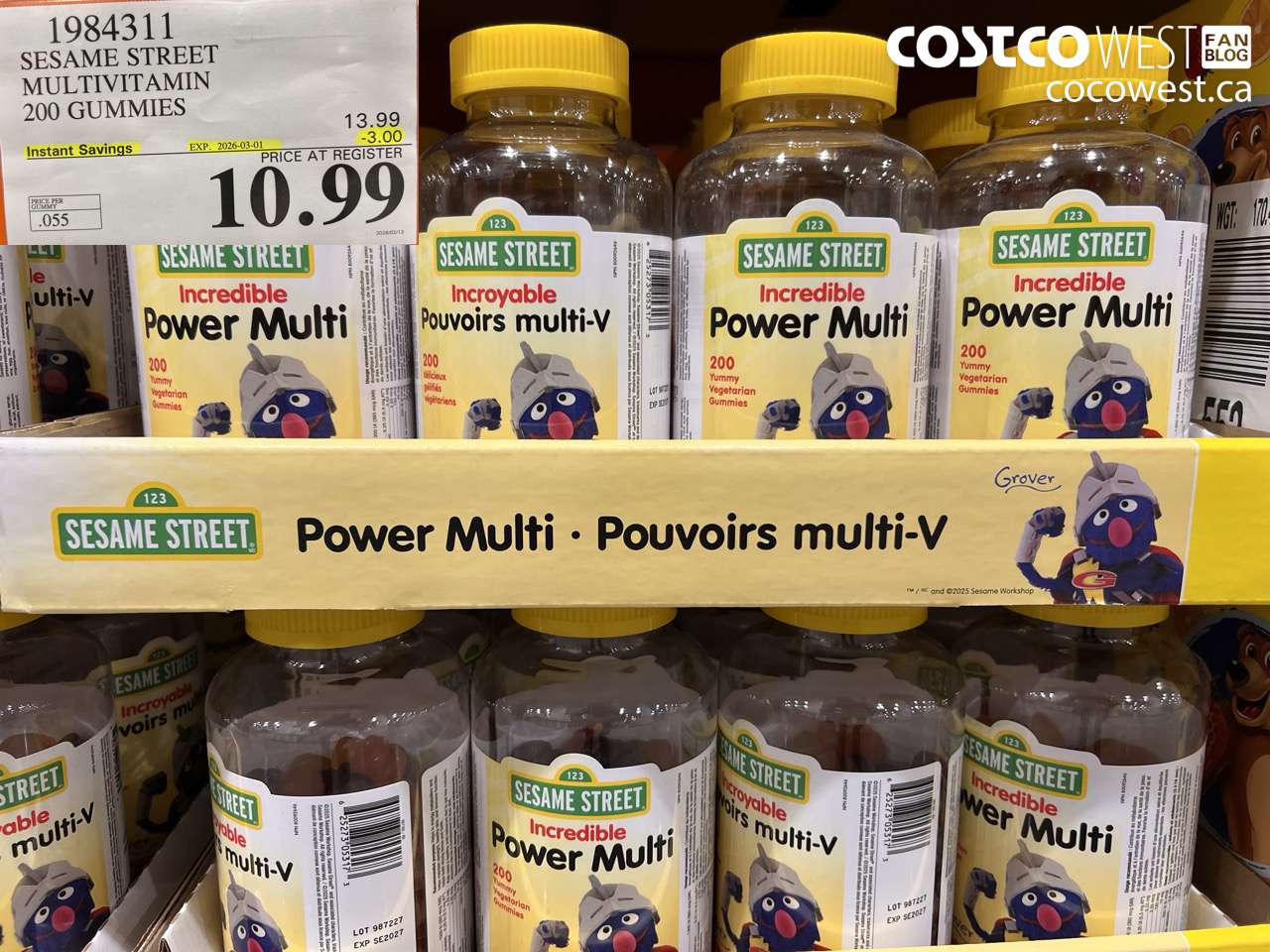 SESAME STREET MULTIVITAMIN 200 GUMMIES