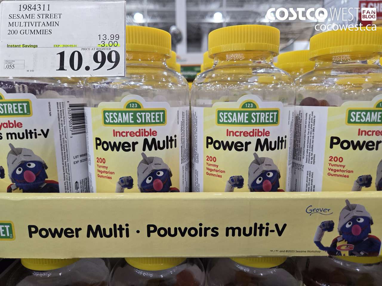 SESAME STREET MULTIVITAMIN 200 GUMMIES