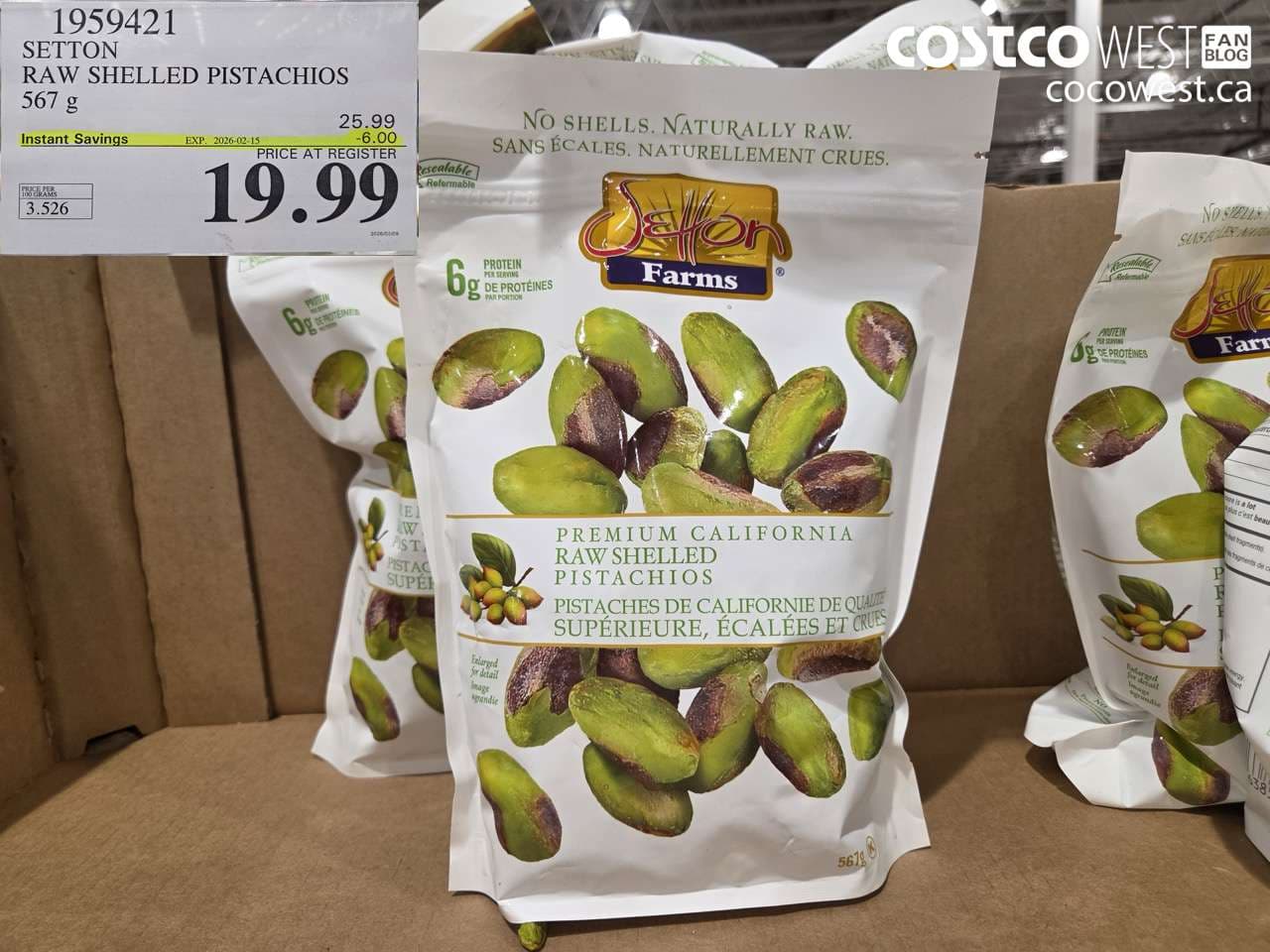 SETTON RAW SHELLED PISTACHIOS 567 g