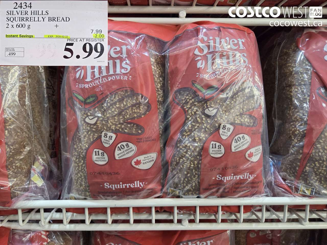 SILVER HILLS SQUIRRELLY BREAD 2 x 600 g