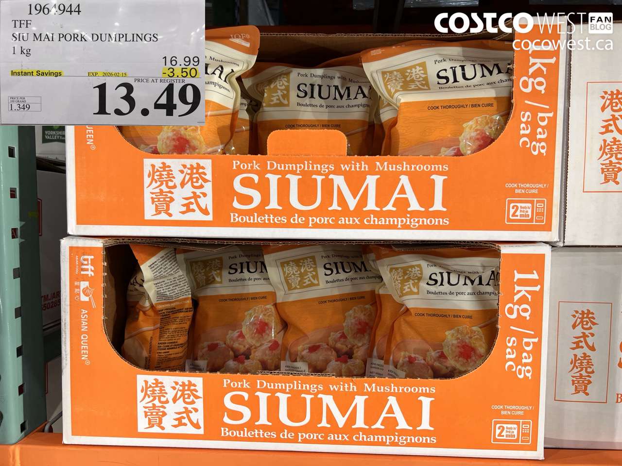 SIU MAI PORK DUMPLINGS 1 kg