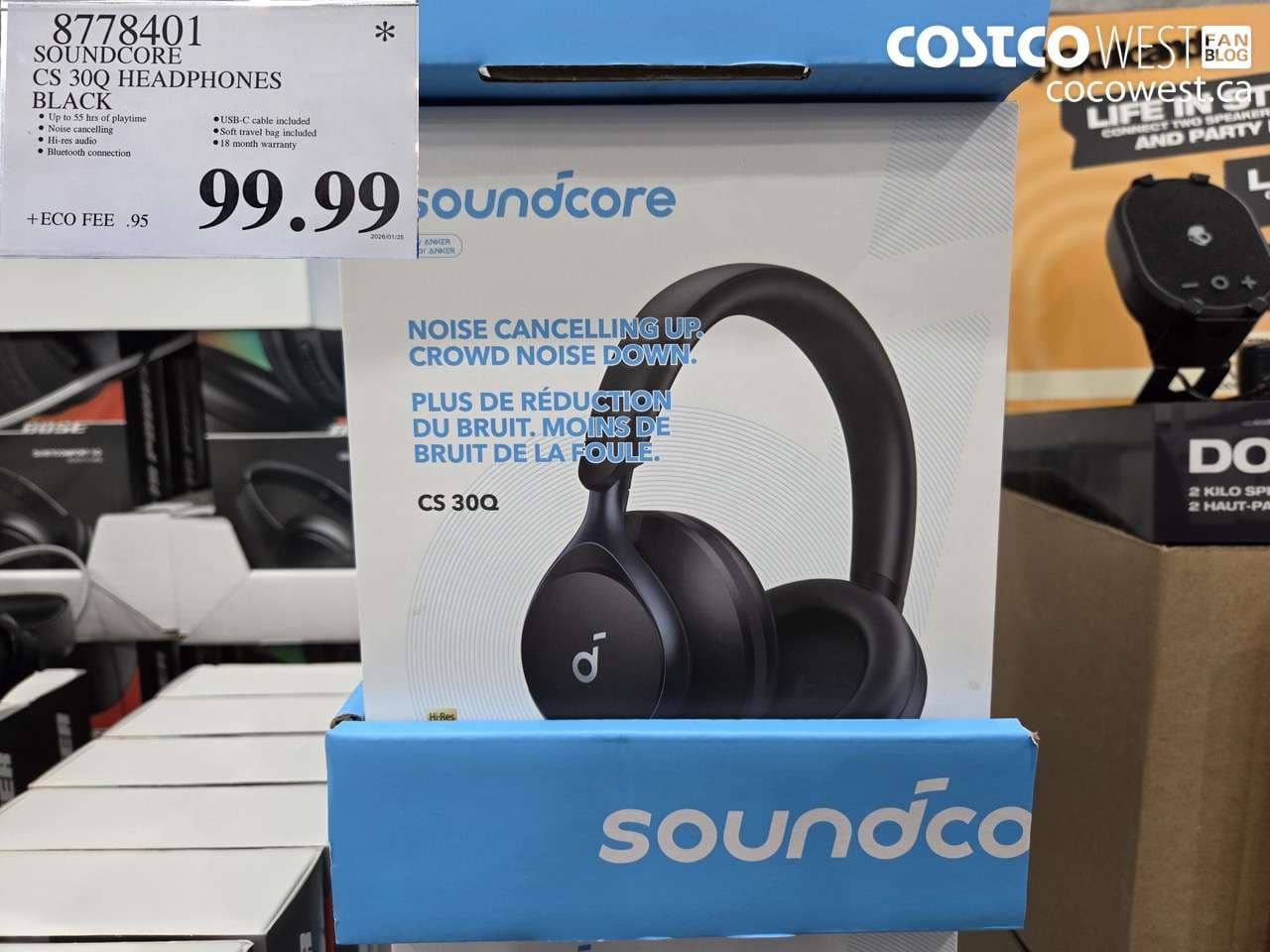 SOUNDCORE CS 30Q HEADPHONES BLACK