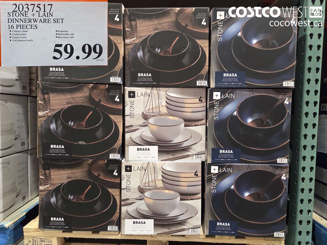 stone  lain dinnerware set 16 pieces