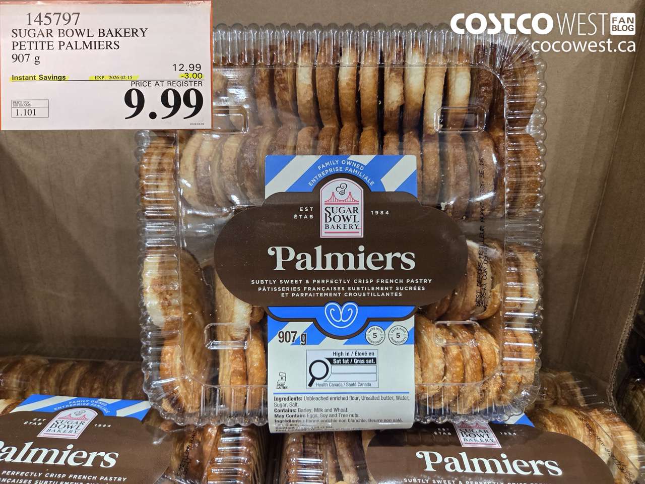 SUGAR BOWL BAKERY PETITE PALMIERS 907 g