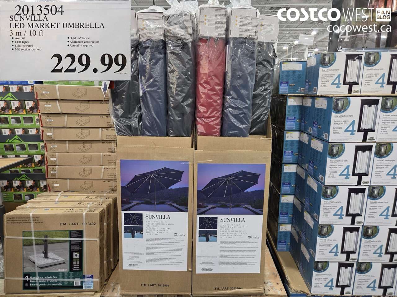 SUNVILLA LED MARKET UMBRELLA 3 m / 10 ft