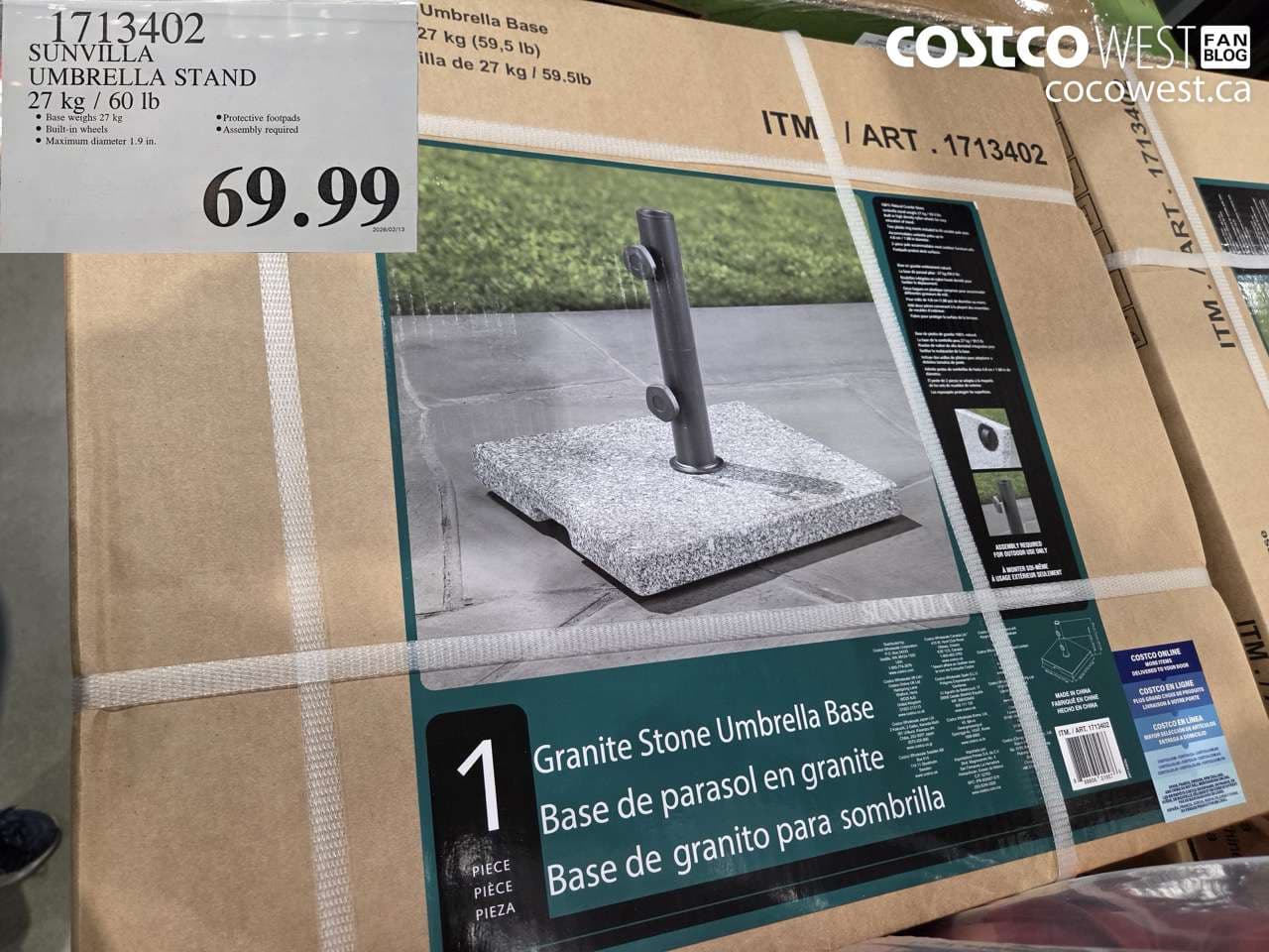 sunvilla umbrella stand 27kg60lb