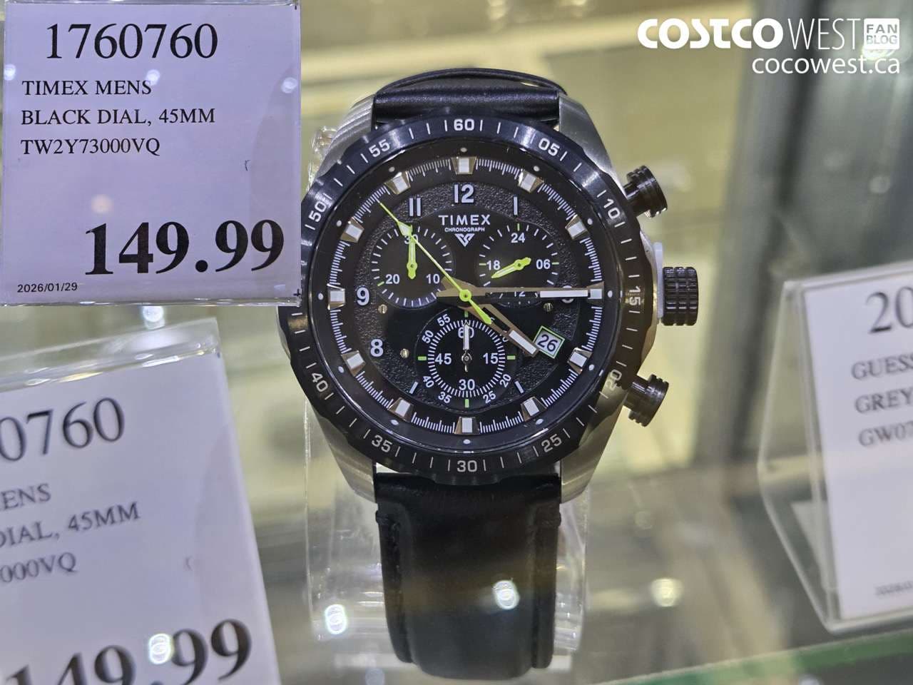 TIMEX MENS BLACK DIAL, 45MM TW2Y7300VQ