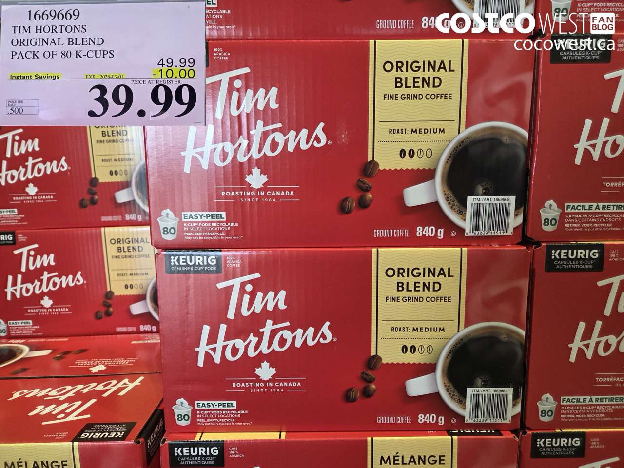 tim hortons original blend pack of 80 kcups