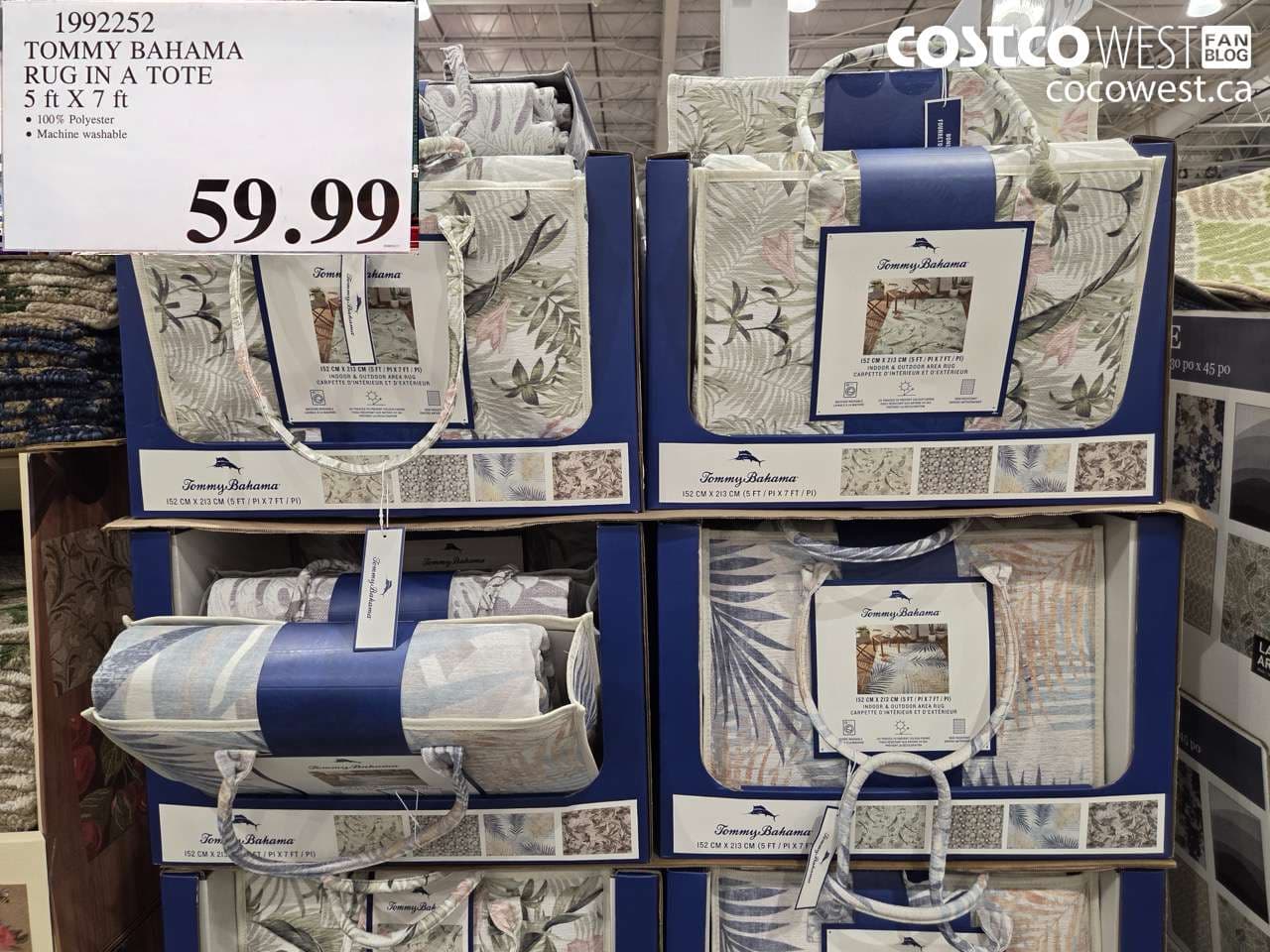 tommy bahama rug in a tote 5 ft x 7 ft