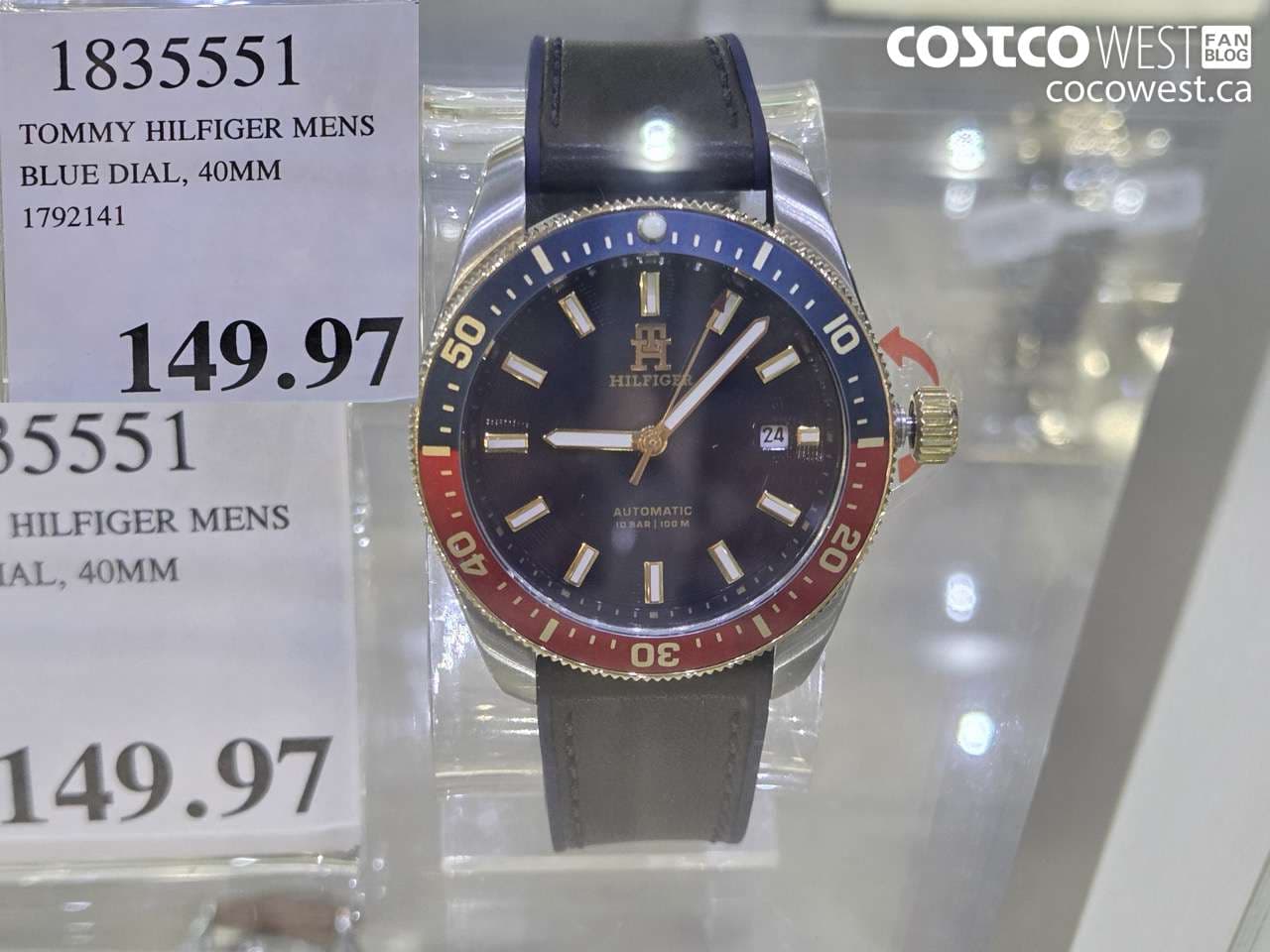 TOMMY HILFIGER MENS BLUE DIAL, 40MM 1792141