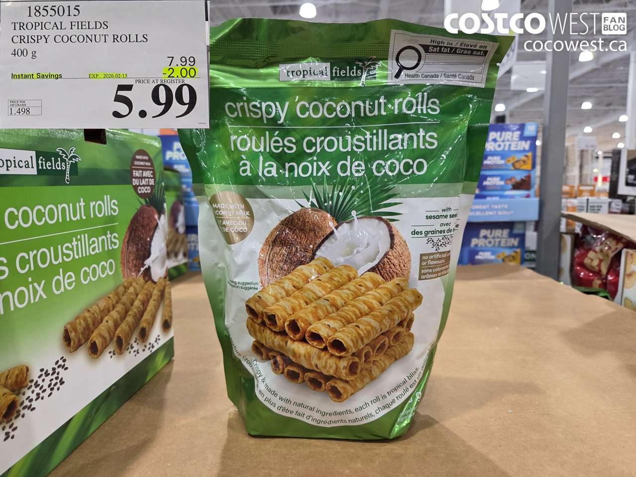 TROPICAL FIELDS CRISPY COCONUT ROLLS 400GM