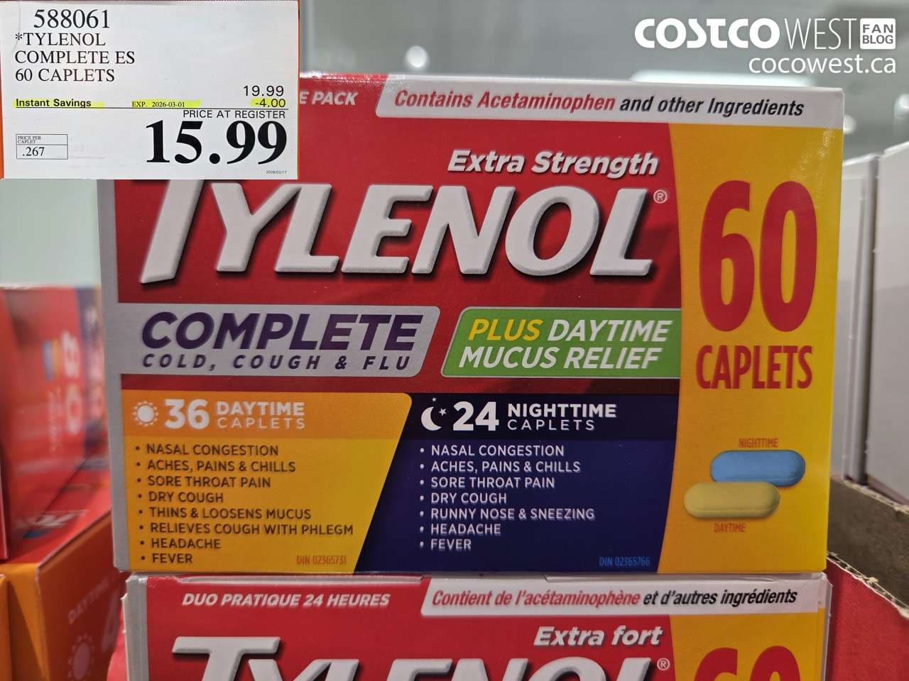 tylenol complete es 60 caplets