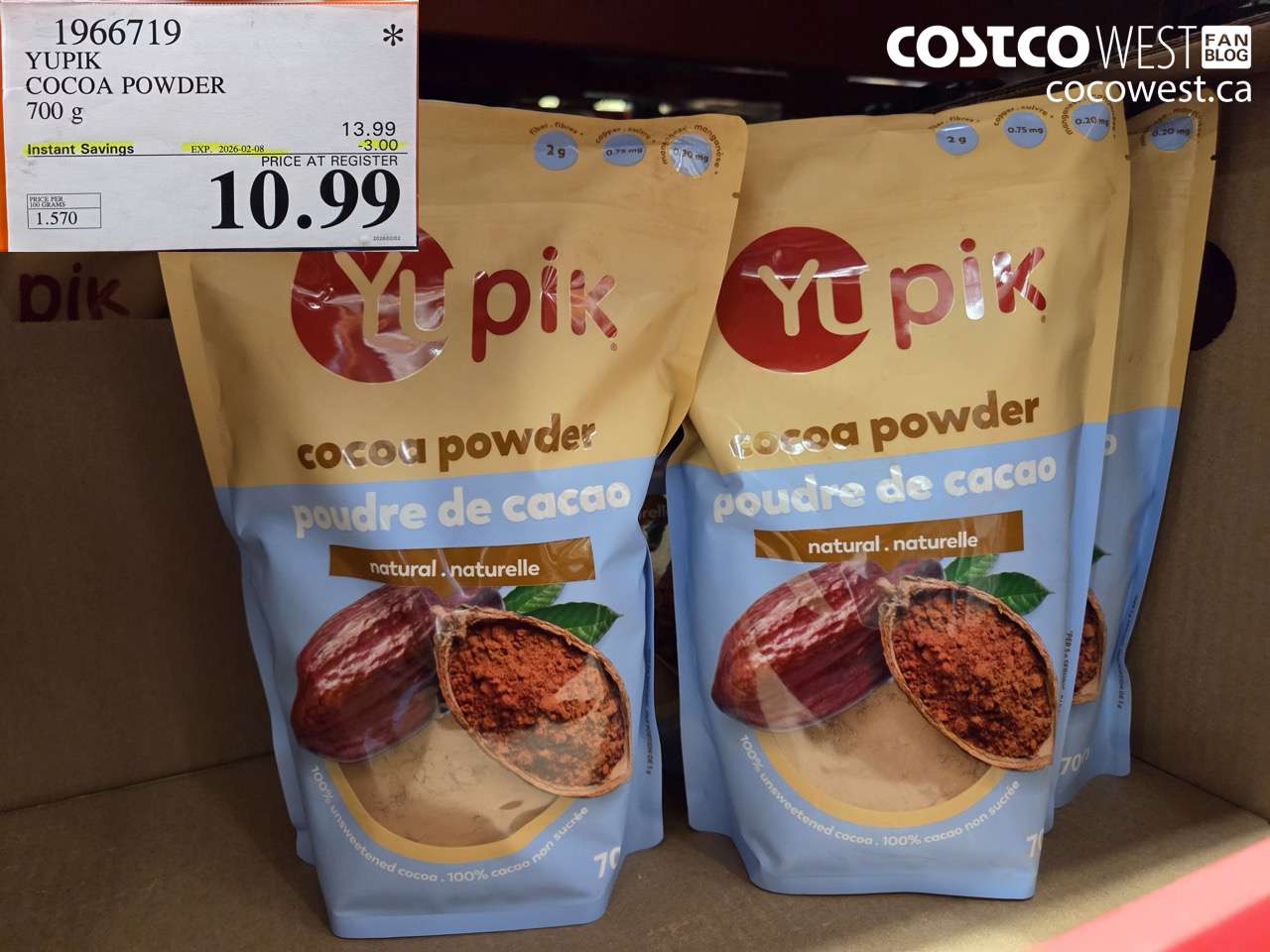 YUPIK COCOA POWDER 700 g