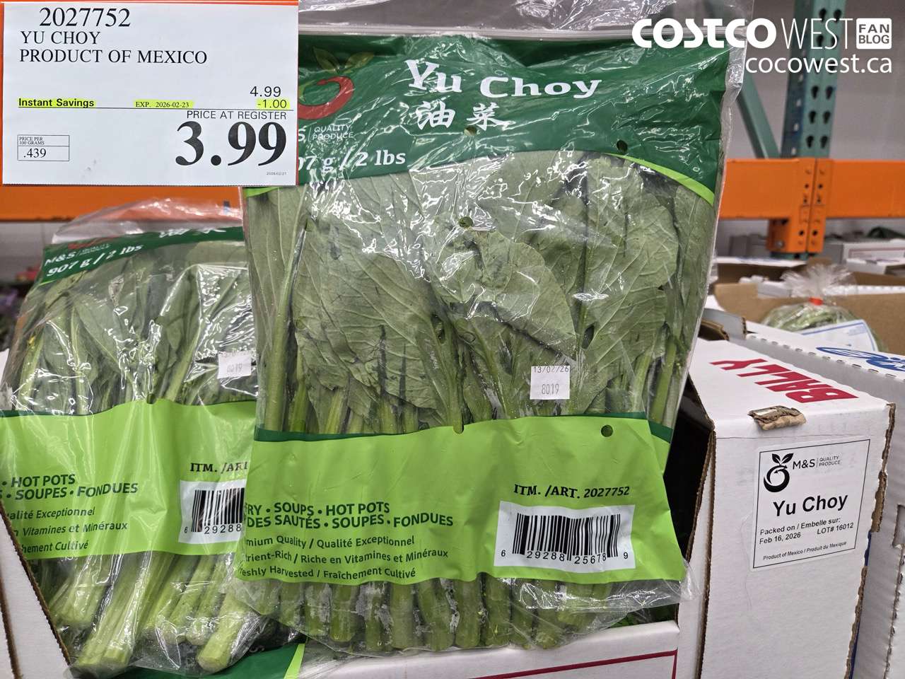 yu choy product of mexico