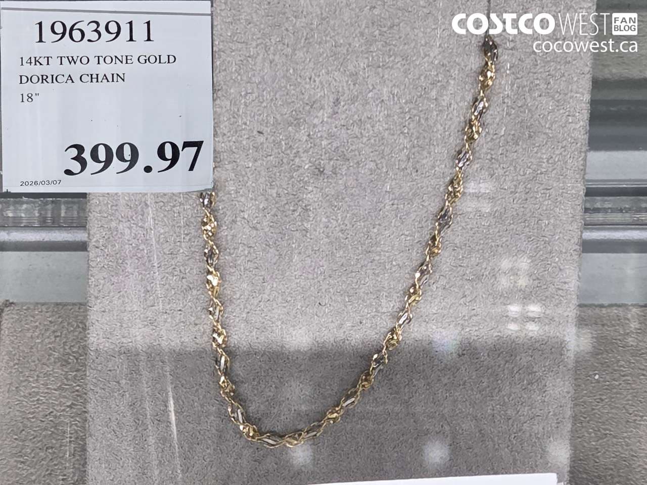 14KT TWO TONE GOLD DORICA CHAIN