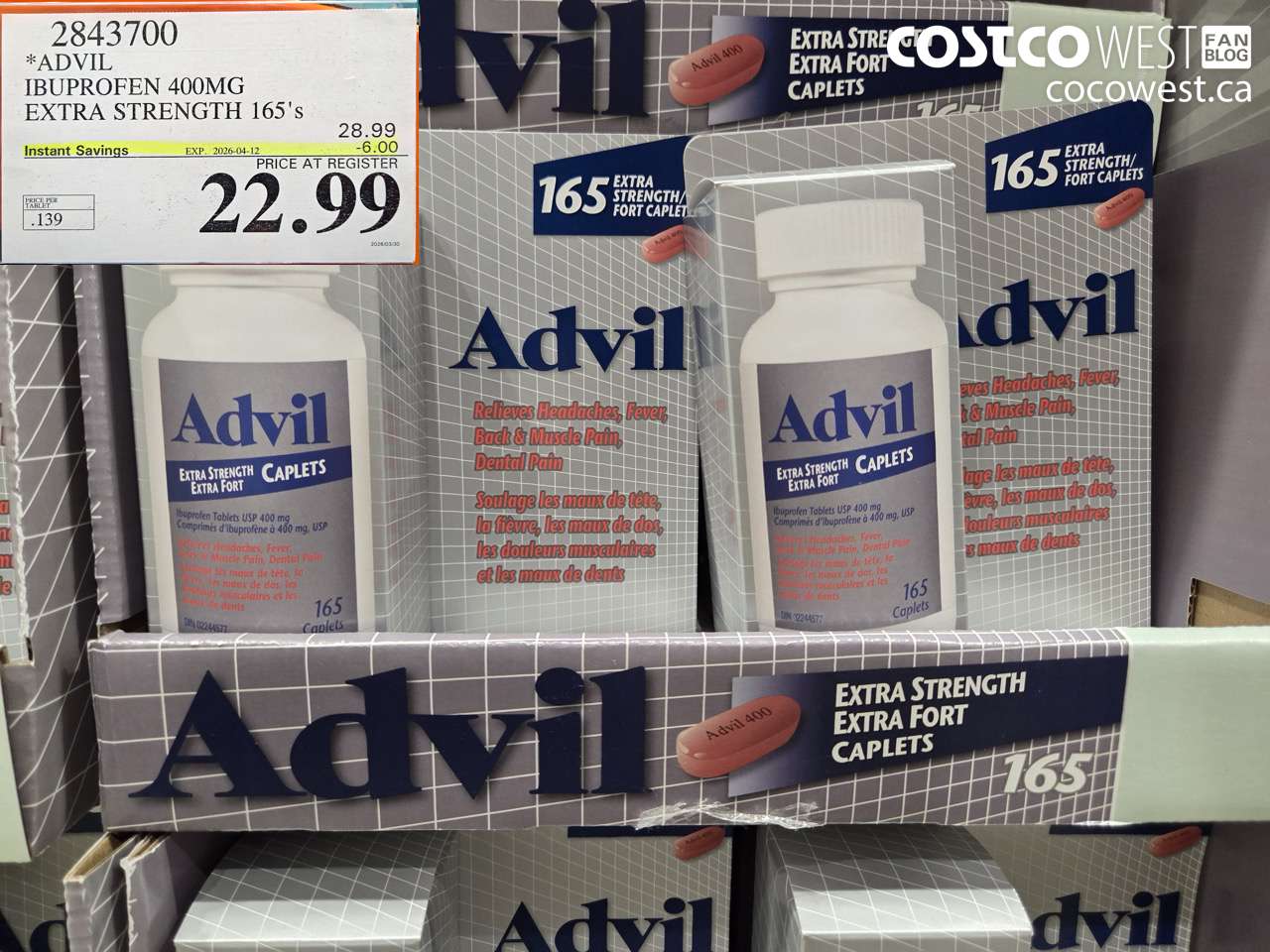 ADVIL IBUPROFEN 400MG EXTRA STRENGTH