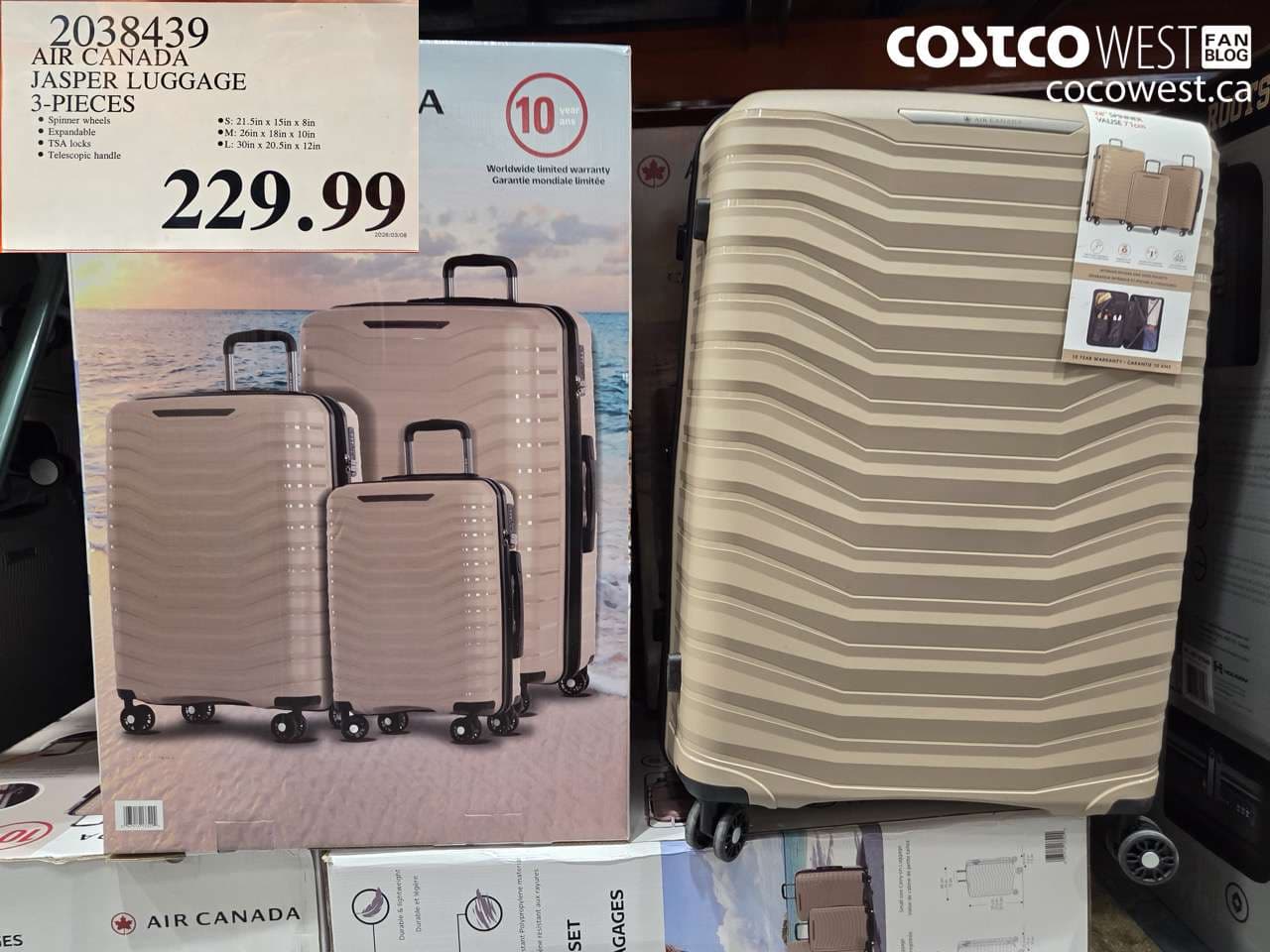 AIR CANADA JASPER LUGGAGE 3-PIECES