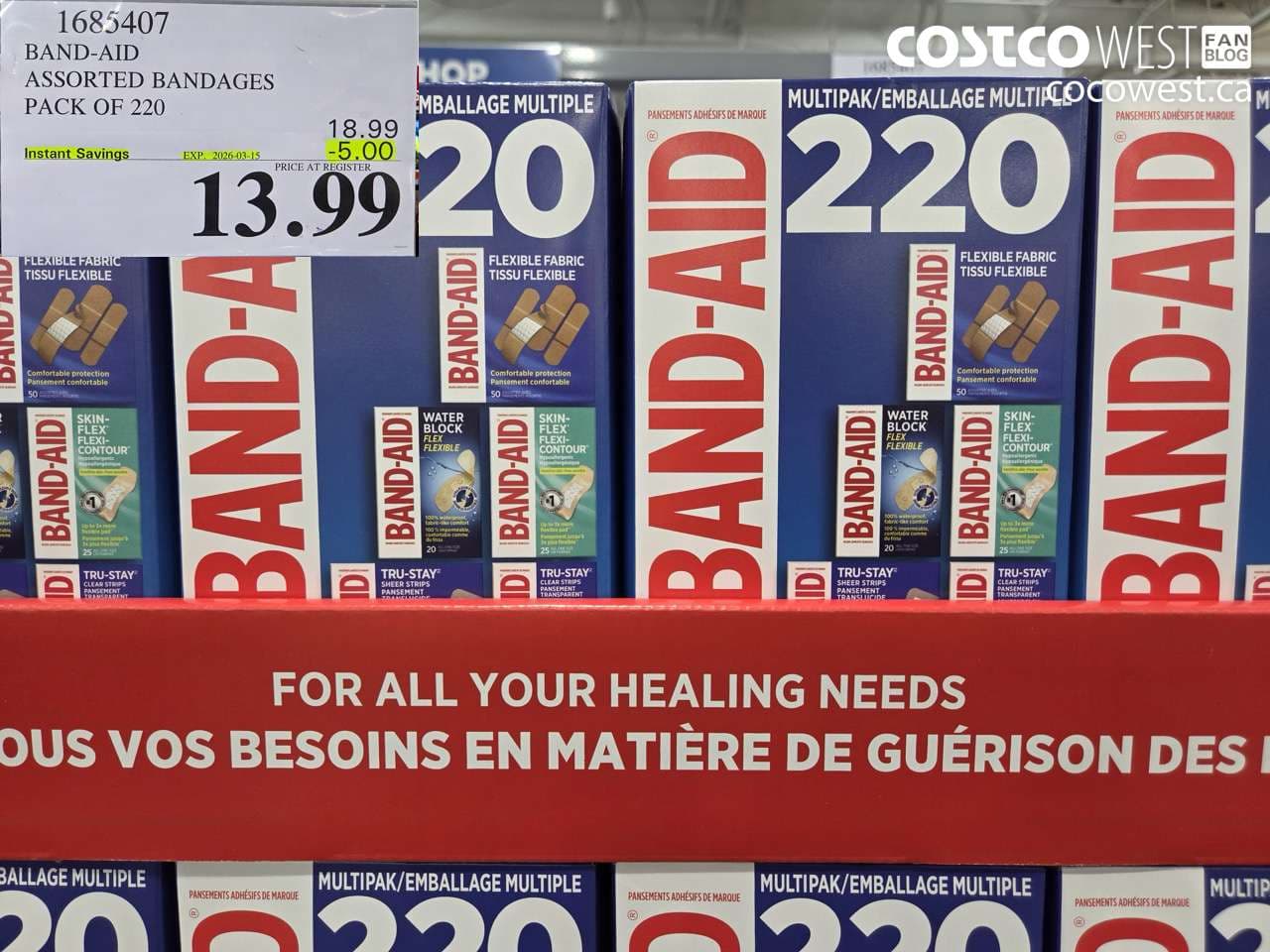 bandaid assorted bandages pack of 220