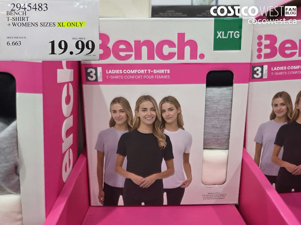 BENCH T-SHIRT + WOMENS SIZES XL ONLY