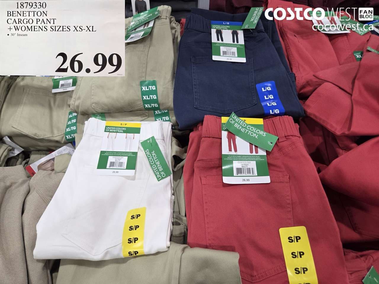 BENETTON CARGO PANT + WOMENS SIZES XS-XL