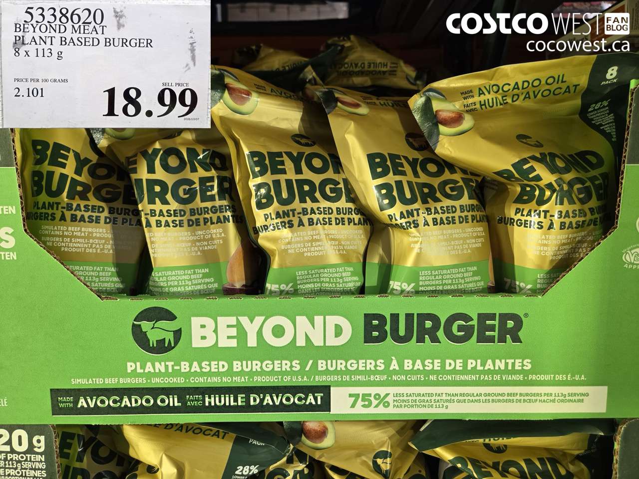 BEYOND MEAT PLANT BASED BURGER 8 X 113 G