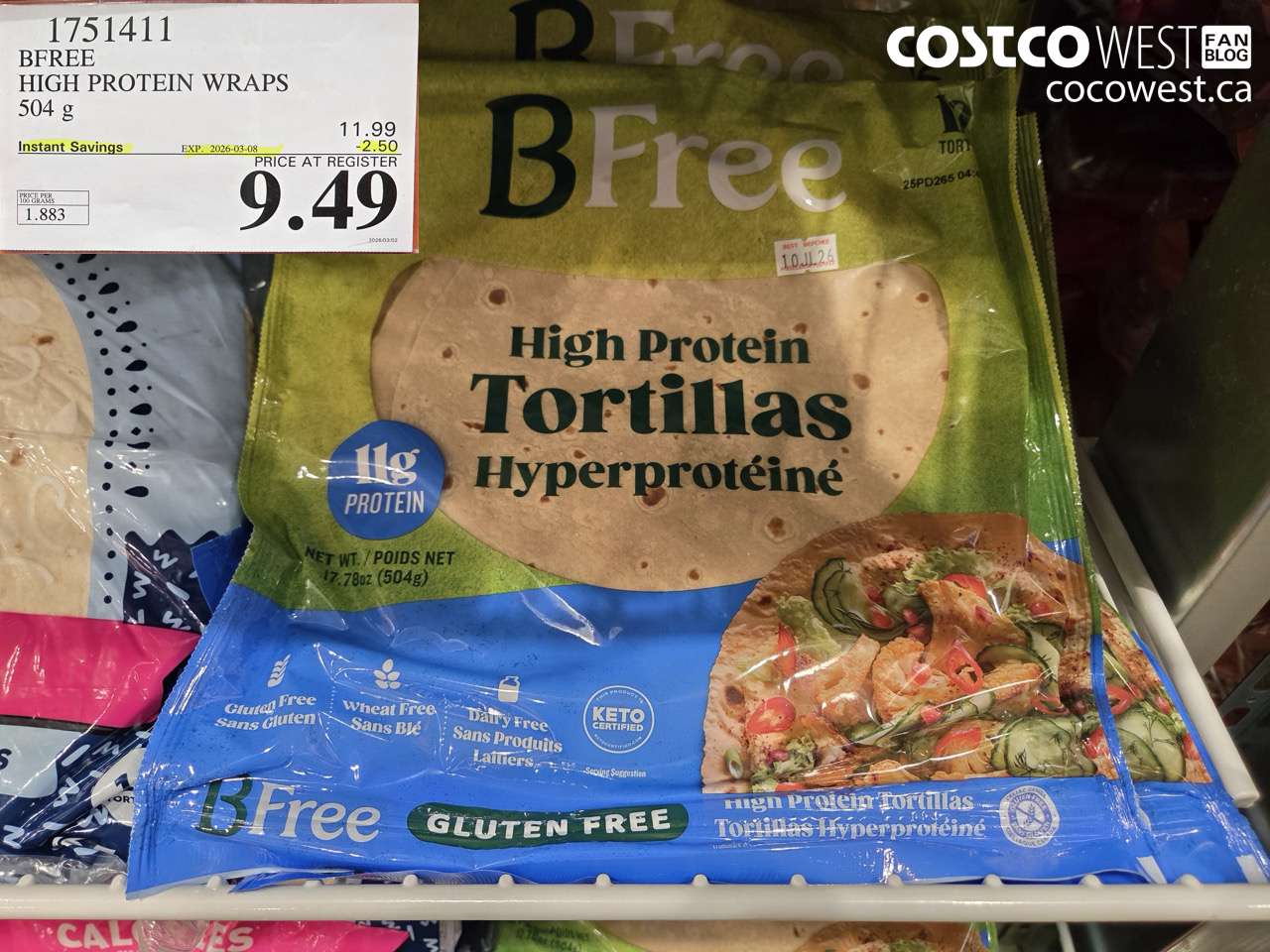 BFREE HIGH PROTEIN WRAPS 504 G