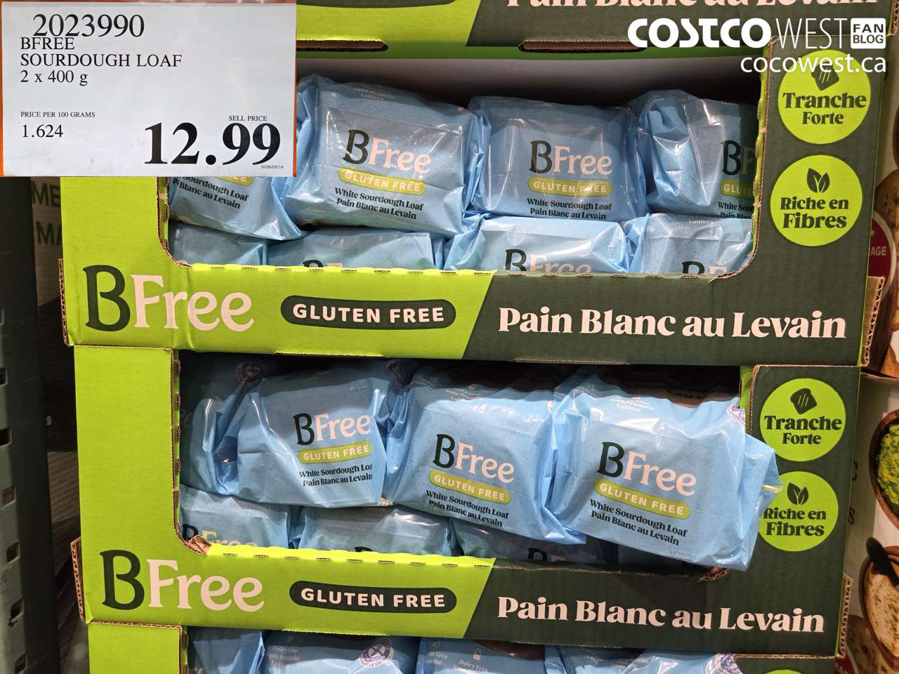 BFREE SOURDOUGH LOAF 2 X 400 G