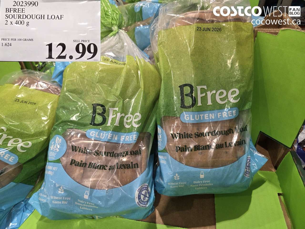 BFREE SOURDOUGH LOAF 2 X 400 G