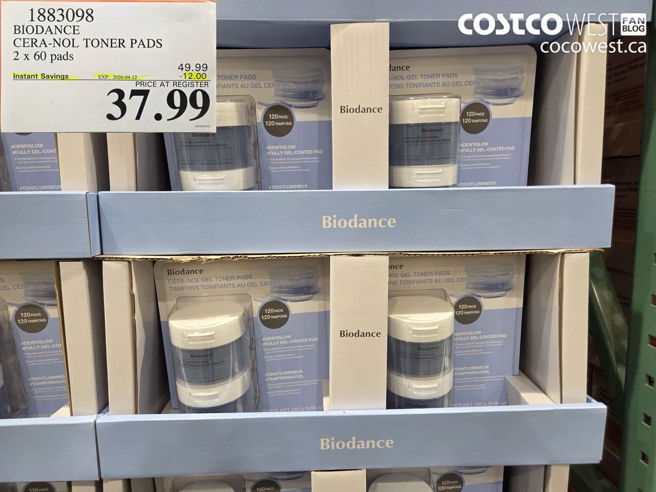 BIODANCE CERA-NOL TONER PADS 2 X 60 PADS