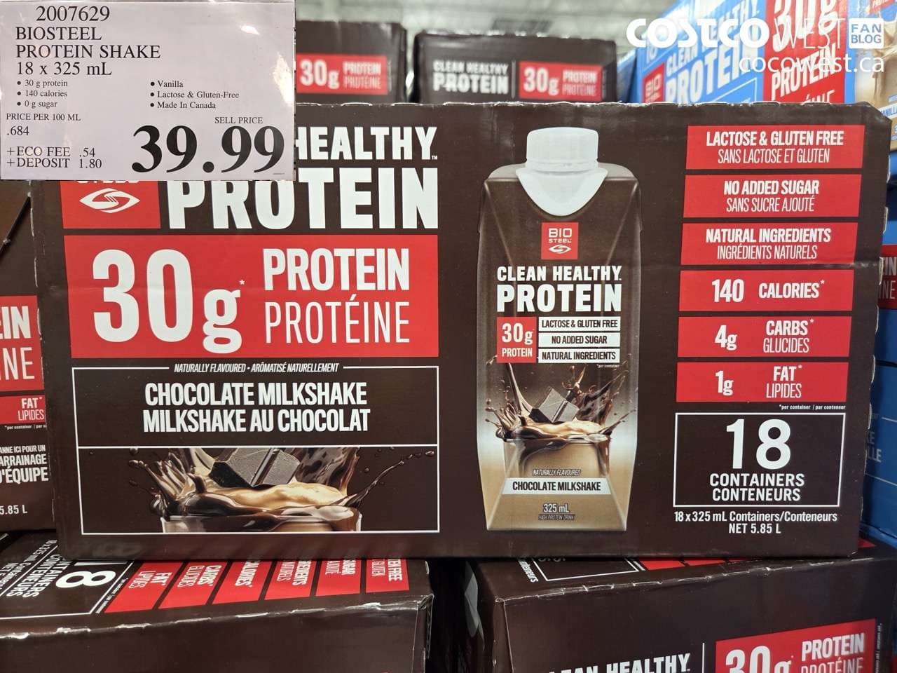 BIOSTEEL PROTEIN SHAKE 18 X 325 ML