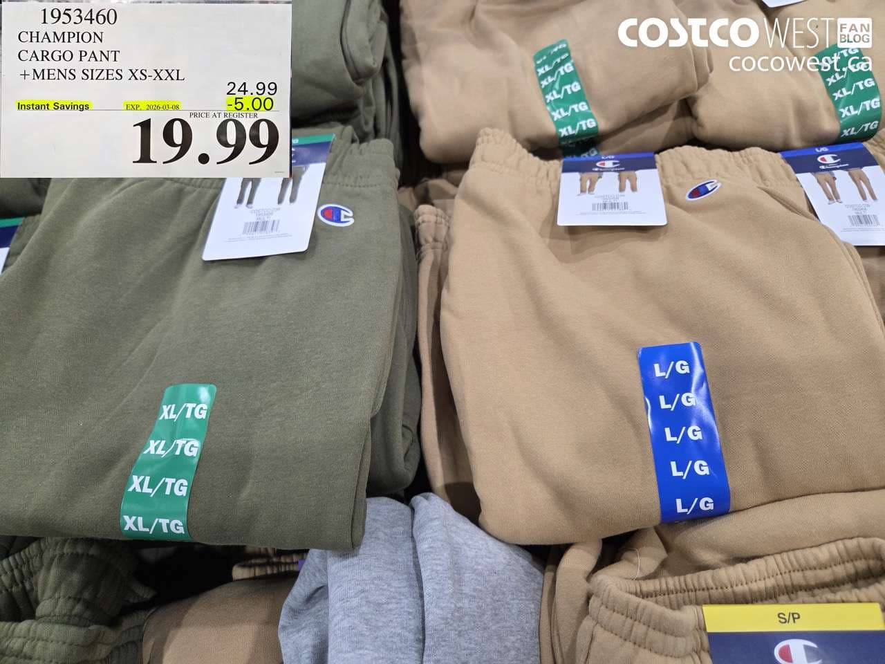 champion cargo pant  mens sizes xsxxl