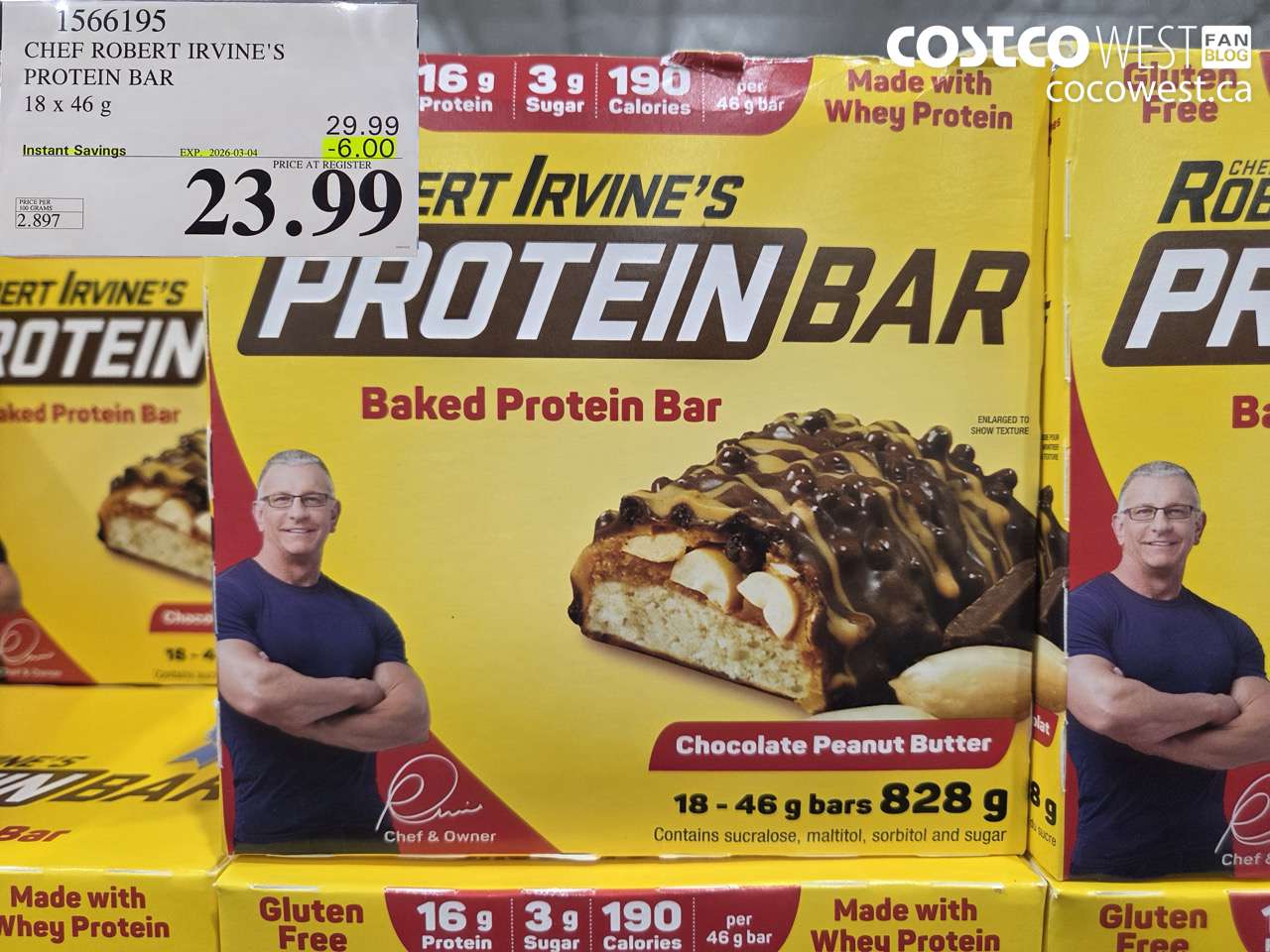 chef robert irvines protein bar 18 x 46 g