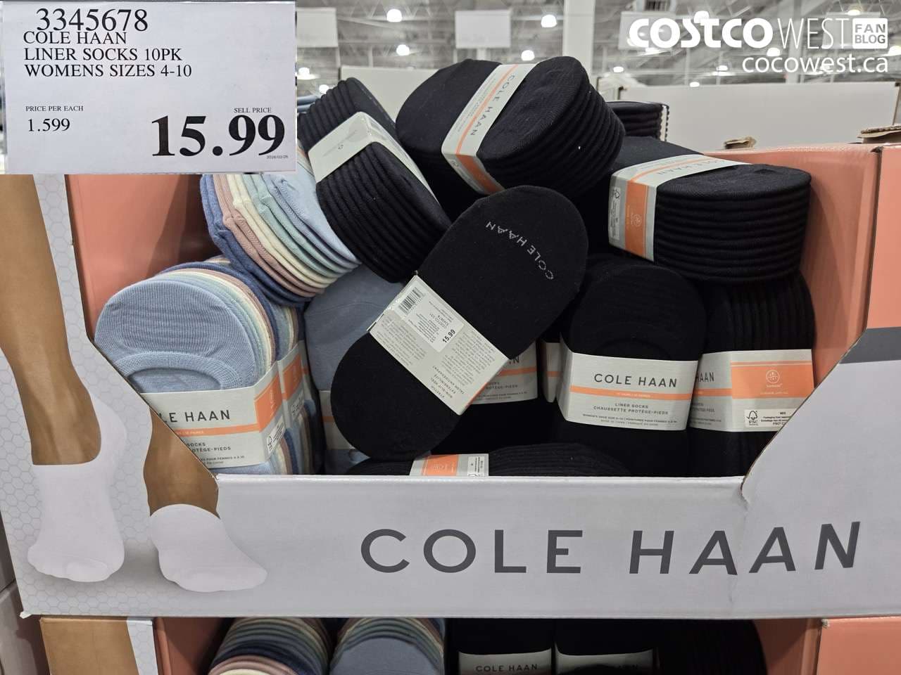 cole haan liner socks 10pk womens sizes 410