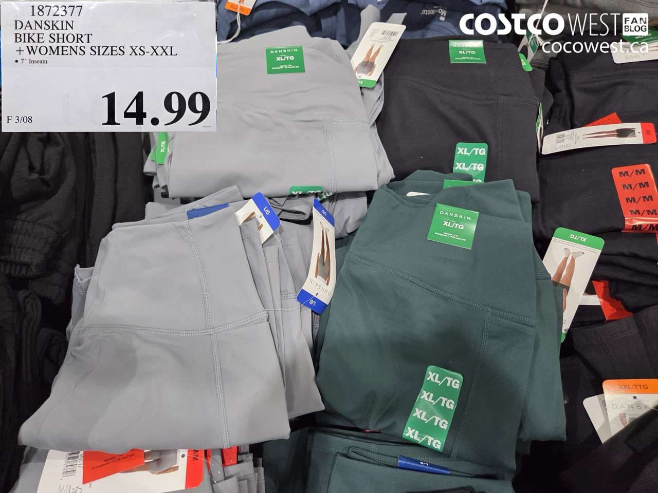 DANSKIN BIKE SHORT + WOMENS SIZES XS-XXL