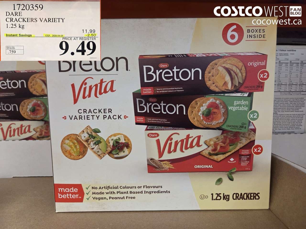 DARE CRACKERS VARIETY 1.25 KG