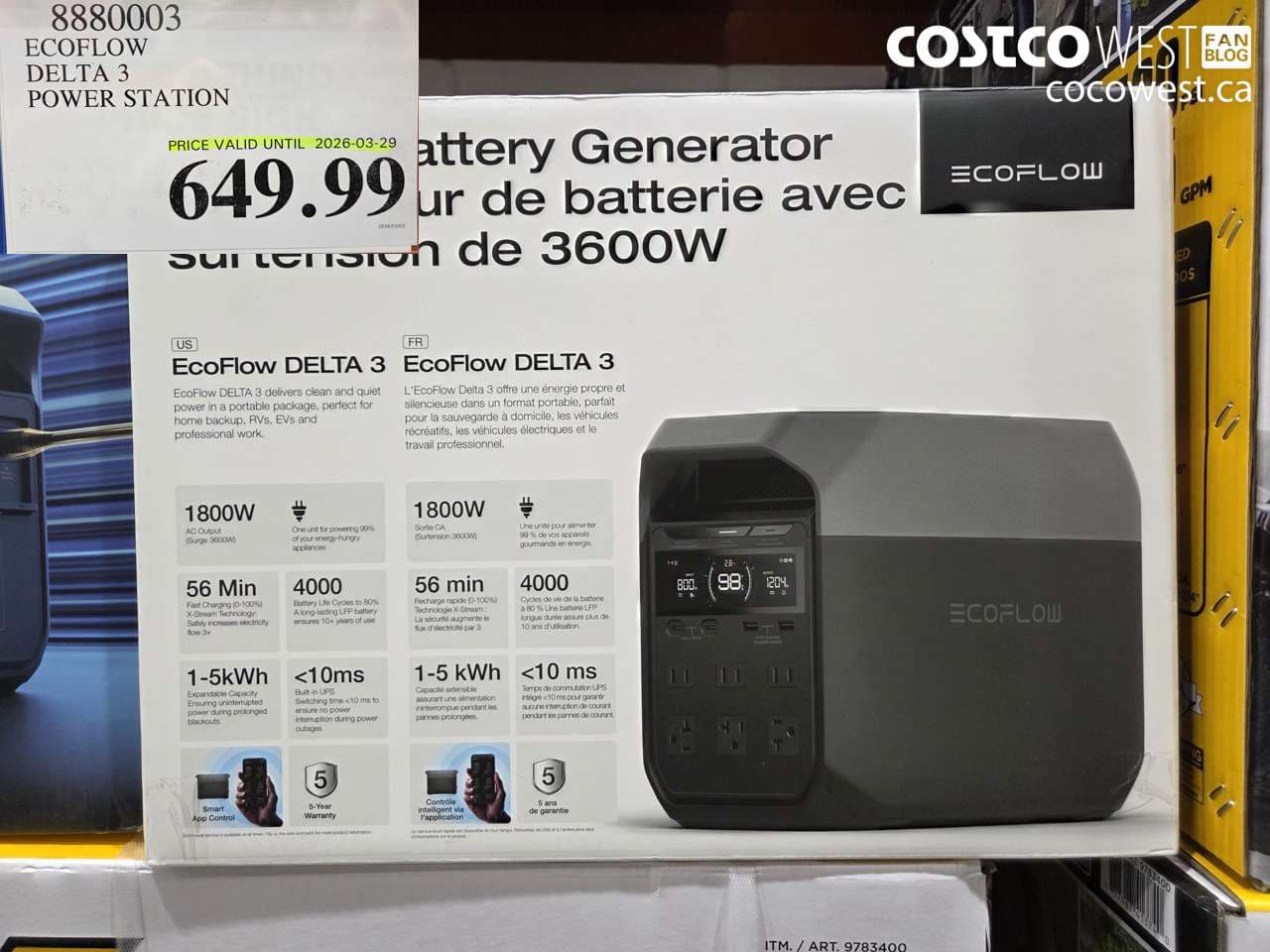 ECOFLOW DELTA 3 POWER STATION (EXPIRES ON 2026-03-29)