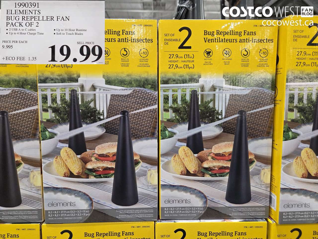 ELEMENTS BUG REPELLER FAN PACK OF 2